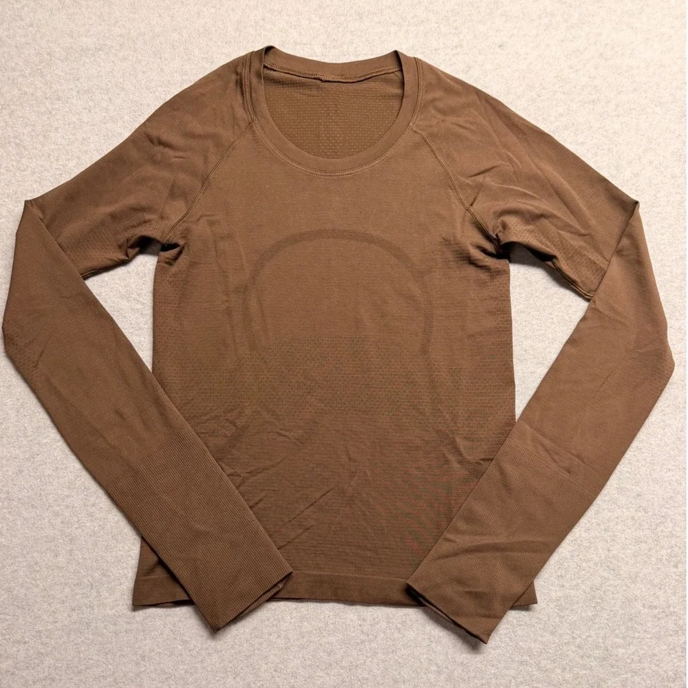Lululemon Swiftly Tech Long Sleeve 2.0 Roasted Brown Running Shirt Size 4